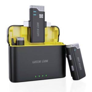 Green Lion 3 IN 1 360 Microphone USB-C,Lightning & Aux – Black (GN3IN1MIC360D)