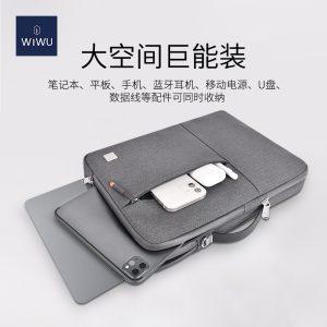 WIWU 14″ Alpha Double Layer Water Resistance Bag – Gray