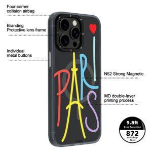 iPhone 15 Pro Max YOUNGKIT Paris Series MagSafe Cover – Black