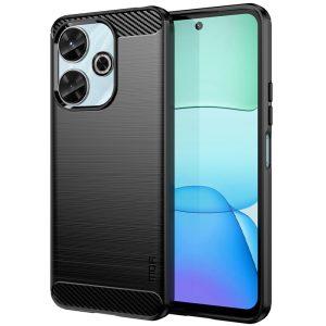 Xiaomi Redmi 13 5G/Redmi Note 13R 5G MOFI JK TPU Series-1 Carbon Fiber Texture Cover – Black
