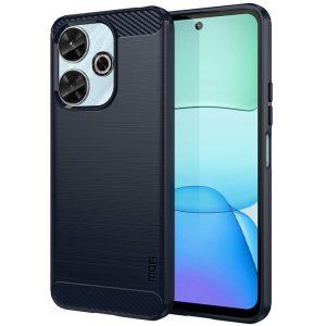 Xiaomi Redmi 13 5G/Redmi Note 13R 5G MOFI JK TPU Series-1 Carbon Fiber Texture Cover – Blue