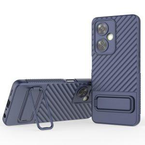 OnePlus Nord CE 3 Lite 5G/Nord N30 5G Kickstand Flexible TPU Cover – Dark Blue