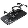iPhone 15 Pro Max Frameless MagSafe Metal + TPU Kickstand Cover - Black