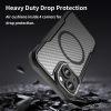iPhone 15 MagSafe Carbon Fiber Matte Texture TPU+PC Cover - Black - Image 2