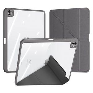 iPad Pro 13″ M4 (2024) DUX DUCIS Magi Series Leather+PC+TPU Cover – Gray