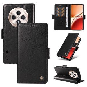 Oppo Reno12 F 5G YIKATU YK-007 PU Leather Stand Wallet Cover – Black