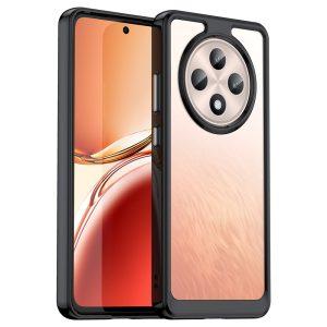 Oppo Reno12 F 5G/4G Hard TPU+Acrylic Protective Clear Cover – Black