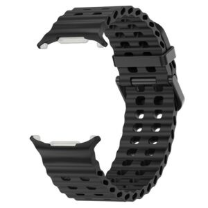 Samsung Galaxy Watch Ultra 47mm KALEBOL Silicone Watch Strap – Black