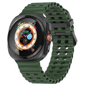 Samsung Galaxy Watch Ultra 47mm KALEBOL Silicone Watch Strap – Green