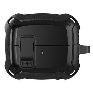 Samsung Galaxy Buds3/Buds3 Pro TPU+PC Anti-Drop Case with Buckle – Black