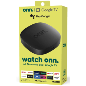 Onn Google TV 4K UHD Android Streaming Box – Black