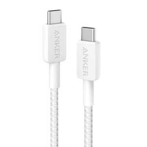 Anker 322 USB-C TO USB-C 3FT 60W Braided Cable – White A81F5H21