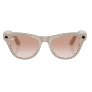 RAY-BAN META Skyler RW4010 Smart Sunglasses With Cinnamon Pink Lens – Chalky Gray