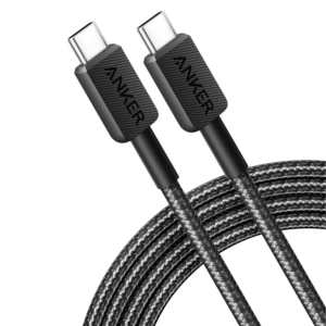 Anker 322 USB-C TO USB-C 3FT 60W Braided Cable – Black A81F5H21