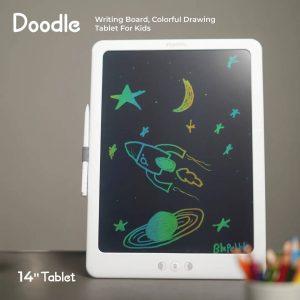 Blupebble 14-Inch Tablet Doodle Writing & Drawing Board for Kids – White