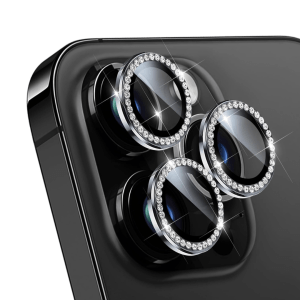 iPhone 15 Pro Diamond Stones Camera lens – Black