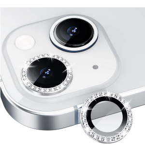 iPhone 13/13 Mini Diamond Stones Camera lens – Silver