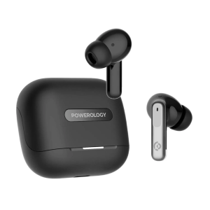 Powerology Hybrid ANC+ENC 6Mic Earphone – Black (PWLAU010-BK)