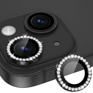 iPhone 15 Diamond Stones Camera lens – Black