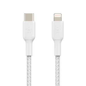 Belkin BoostCharge USB-C To Lightning Braided 2M Cable – White