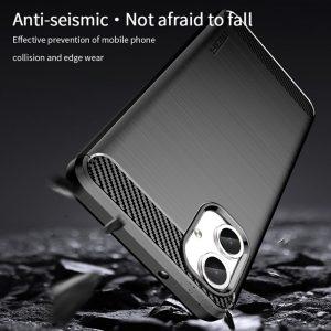 Samsung Galaxy A06 MOFI JK TPU Carbon Fiber Textur Cover – Black
