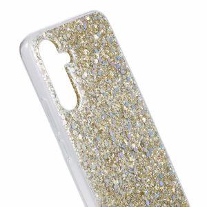 Samsung Galaxy S24 FE Shockproof Soft TPU Glittery Cover – Gold