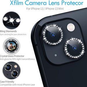 iPhone 13/13 Mini Diamond Stones Camera lens – Black
