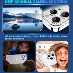 iPhone 15 Pro Max Shield Camera Lens – Silver