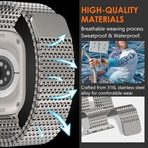 Santa Barbara Arlen Mesh Stainless Steel Apple Watch Strap 42-49MM – Gray