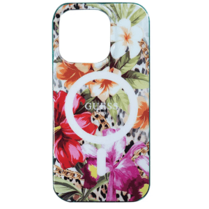 Guess Magsafe IML Hard Case With Jungle Design iPhone 16 Pro Max – Orange(GUHMP16XHJFMWLO)