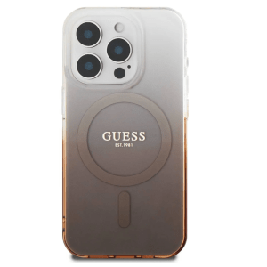 iPhone 16 Pro Guess Magsafe IML Glitter Gradient Hard Cover – Brown(GUHMP16LHGRCELW)