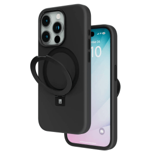 Levelo Iris Pro Liquide Silicone Cover iPhone 15 Pro Max – Black (LVLIPS15PMBK)