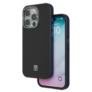 Levelo Ox Carbon Cover For iPhone 15 Pro – Blue (LVLOC15PBL)