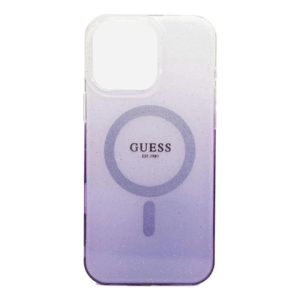 iPhone 16 Pro Max Guess Magsafe IML Glitter Gradient Cover – Purple(GUHMP16XHGRCELU)