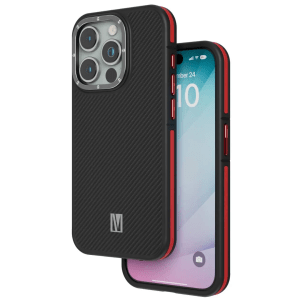 Levelo Ox Carbon Cover For iPhone 15 Pro – Red (LVLOC15PRD)