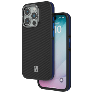 Levelo Ox Carbon Case For iPhone 15 Pro Max -Blue(LVLOC15PMBL)