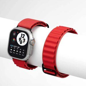 Levelo Ace Loop Nylon Watch Strap 49mm – Red (LVNWS49RD)
