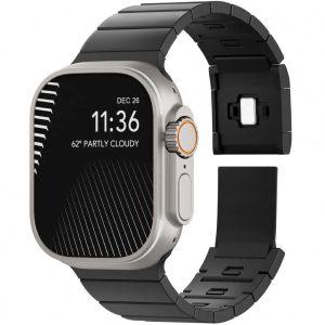 Levelo Yonge Magnet Steel Band for Apple Watch 42 / 44 / 45 / 49mm – Black(LVYWS49BK)