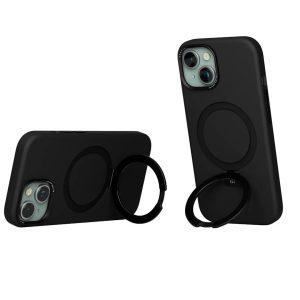 Levelo Iris Pro Liquide Silicone Case For iPhone 15 Pro – Black (LVLIPS15PBK)