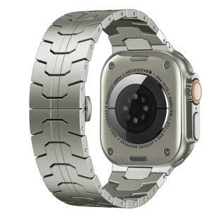 Levelo Eclipse Metal Watch Strap For Apple Watch Strap 49MM – Titanium(LVLMWSTT)