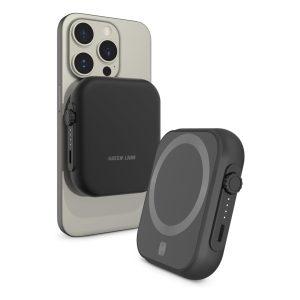 Green Lion MagSafe Trio Power Bank 5000mAh PD 20W – Black(GNMGTIPB5KBK)