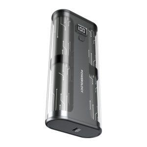 Powerology Crystalline Series Power Bank 20000mAh PD 65W – Transparent/Grey(PPBCHA25)