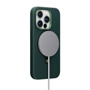 Levelo Iris Pro Liquide Silicone Case For iPhone 15 Pro Max – Green(LVLIPS15PMGN)