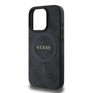 Guess Magsafe PU 4G Hard Case With Classic Logo For iPhone 16 Pro – Black(GUHMP16LG4GFRK)