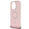 Guess Magsafe IML Hard Case With Rhinestones Design For iPhone 16 Pro - Pink(GUHMP16LPFTDTEP)
