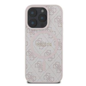 Guess Magsafe PU 4G Hard Case With Classic Logo For iPhone 16 Pro – Pink(GUHMP16LG4GFRP)