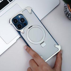 iPhone 15 Pro Max NY Anti-Vibration Magsafe Cover – Silver