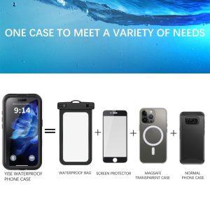 SHELLBOX iPhone 16 Pro MagSafe IP68 Waterproof Clear Cover – Black