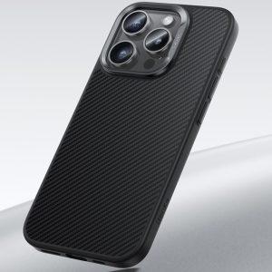 BENKS iPhone 16 Pro Magsafe Cover Kevlar Aramid Carbon Fiber – Black