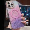 iPhone 16 Pro Max MagSafe IMD Bling Glitter PC+TPU Back Cover - Purple